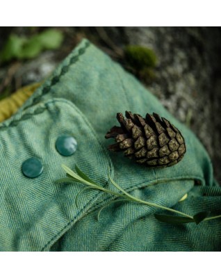 "Green Herringbone" Merino Wool Cover Mini OS