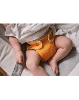 "Late Fall" Pocket Fitted Diaper - MOS