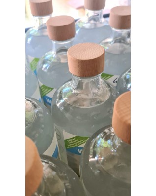 Vegan washing detergent in glas bottle
